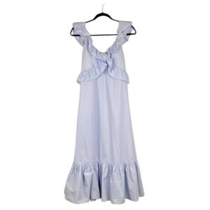 Dazy Light Blue Cottagecore Romantic Sleeveless Ruffle Hem Maxi Dress Size Large